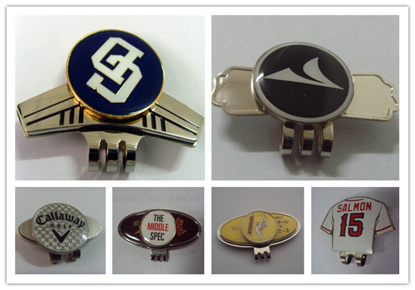 Zinc alloy Plated Hat Clip Round Shaped Metal Magnetic Golf Ball Marker