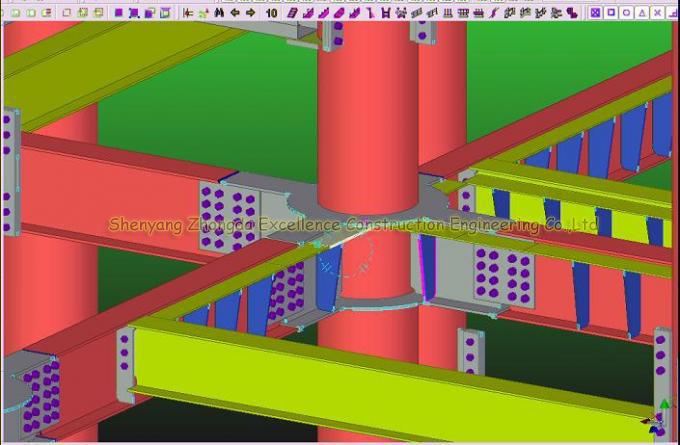 steel structure truss purlin of toll-gate gas filling station galvanized iron structure