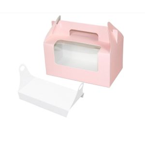 Customized Folding Pastry Box With Window , Handmade Cupcake Gift Boxes