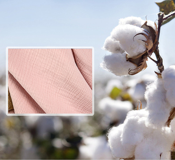 Natural Wood Fiber Solid Color Baby Gauze Blankets Three Layers Plain Dying