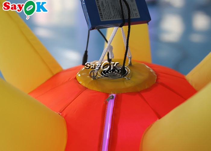 Ceiling Suspended Inflatable LED Spike Ball For Club Stage Party Event Decoration