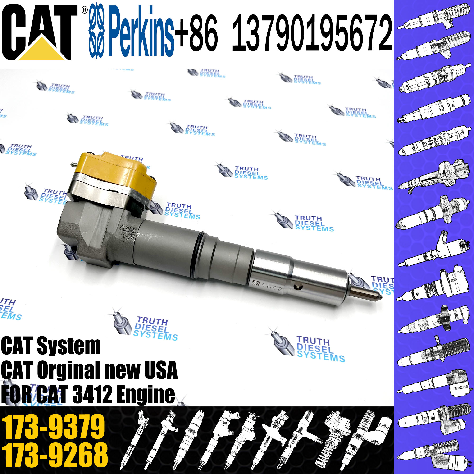 3126 Fuel Injector 173-9379 138-8756 155-1819 232-8756 111-7916 198-4752 20R-5392 For Caterpillar Diesel Injector
