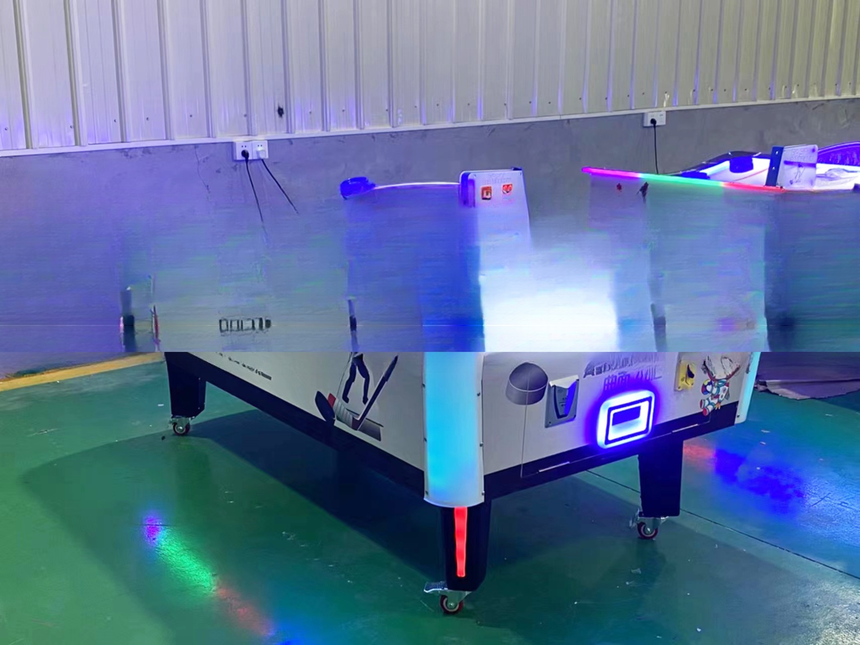 Indoor Sport Coin Operated Air Hockey Table Machine 220V Customized