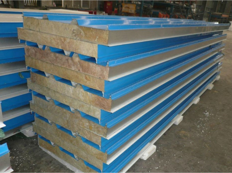 Blue Corrugated EPS Sandwich Panel Production Line Water Resistant