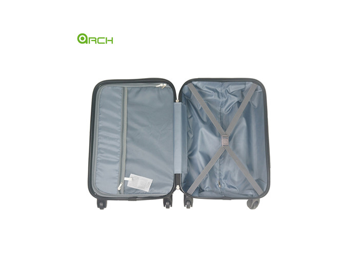 ABS Hard Sided Luggage with Front Pocket and Spinner Wheels