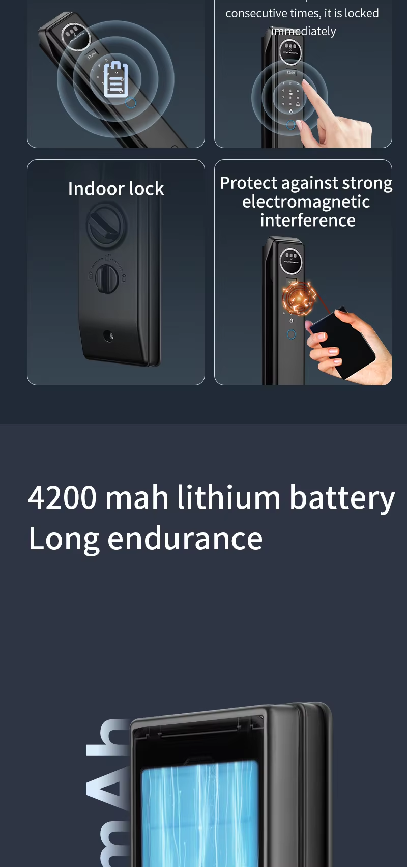 Qleung S959MAX Face Biometric Video Calling Fingerprint Recognition Key Card Tuya App Fully Automatic Smart Door Lock