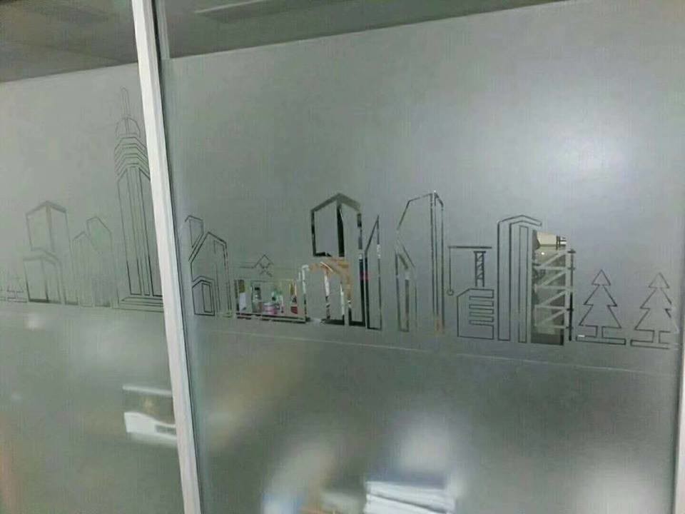 PVC Frosted Window Sticker Vinyl Grass Decor Privacy Protect