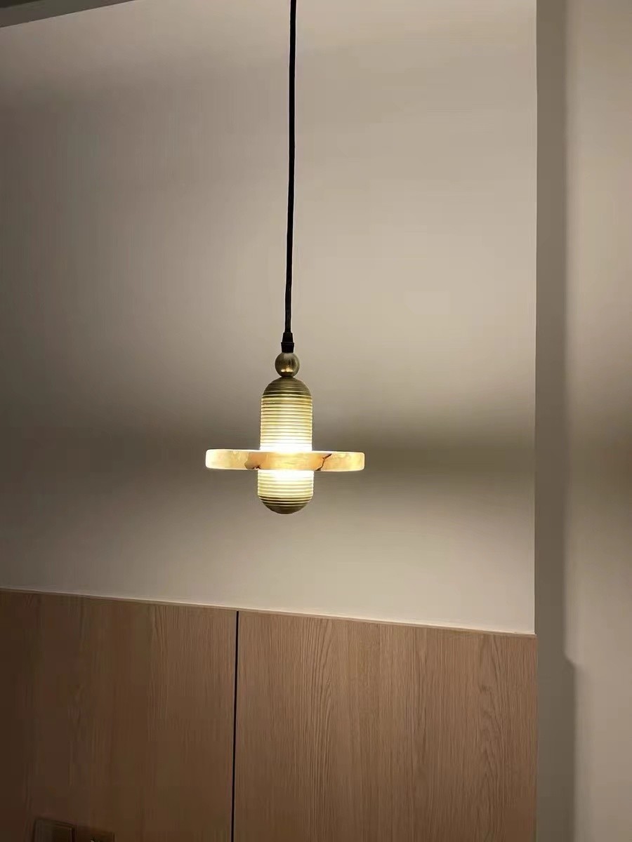 White Marble Led Pendant Lamp For Living Room Contemporary Led Pendant Lights
