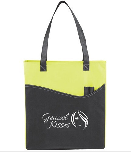 Convention Recycling Non Woven Gift Bags With Logo Pocket Foldable Business Branded