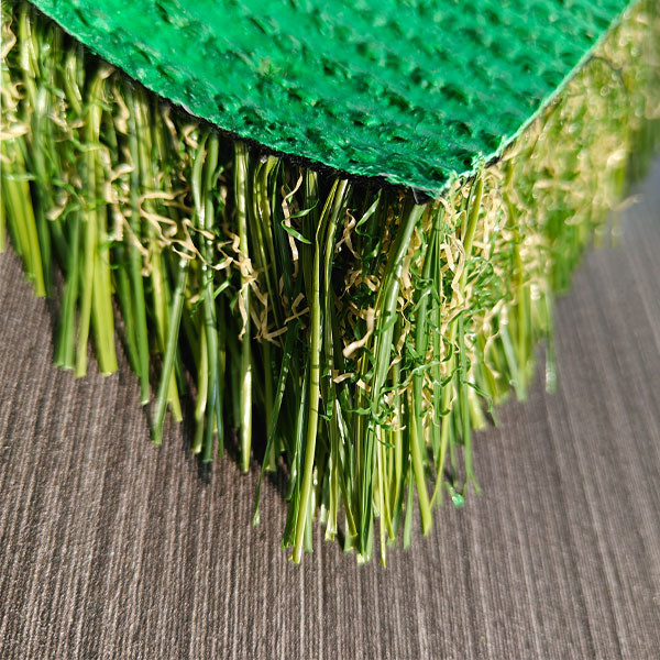Green SBR Latex Backing 53mm Artificial Grass With The mixture of four colors used For Leisure And Decoration