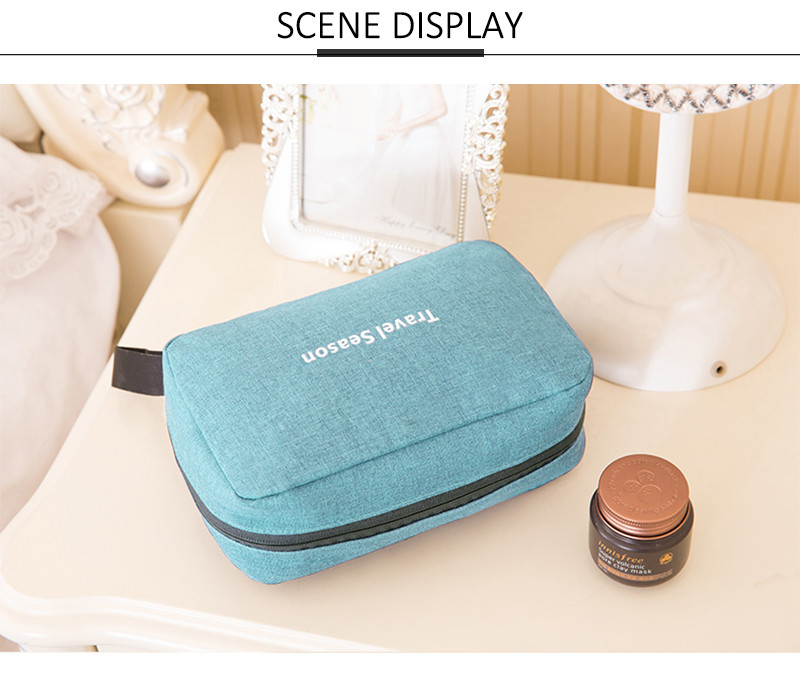 Large Capacity Private Label Plain Polyester Makeup Bag