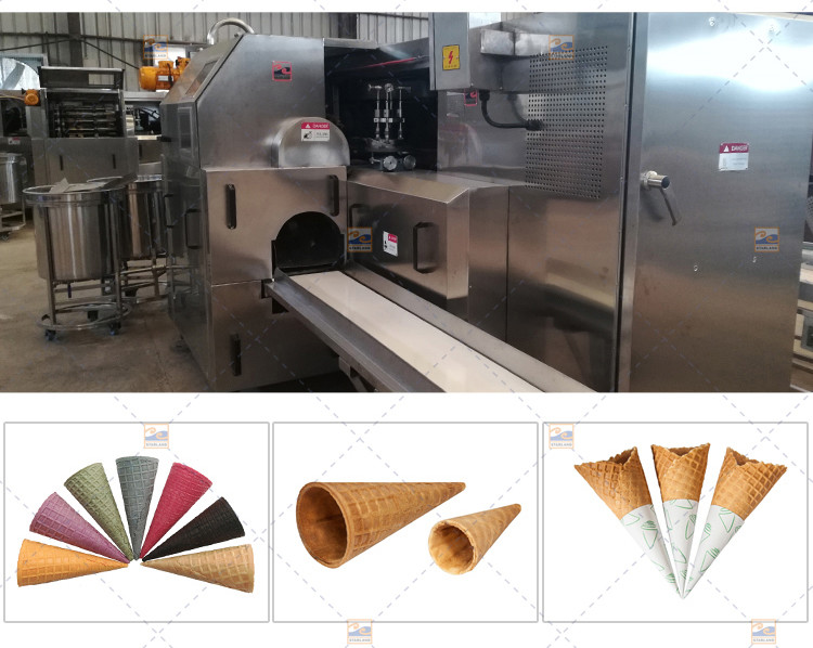5m Long Rolled Sugar Cone Production Line Versatile Fully Automatic 51 Baking Plates