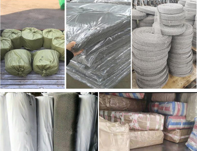 White Mesh Knit Wire Filter For Durable Filtration In Industrial Settings
