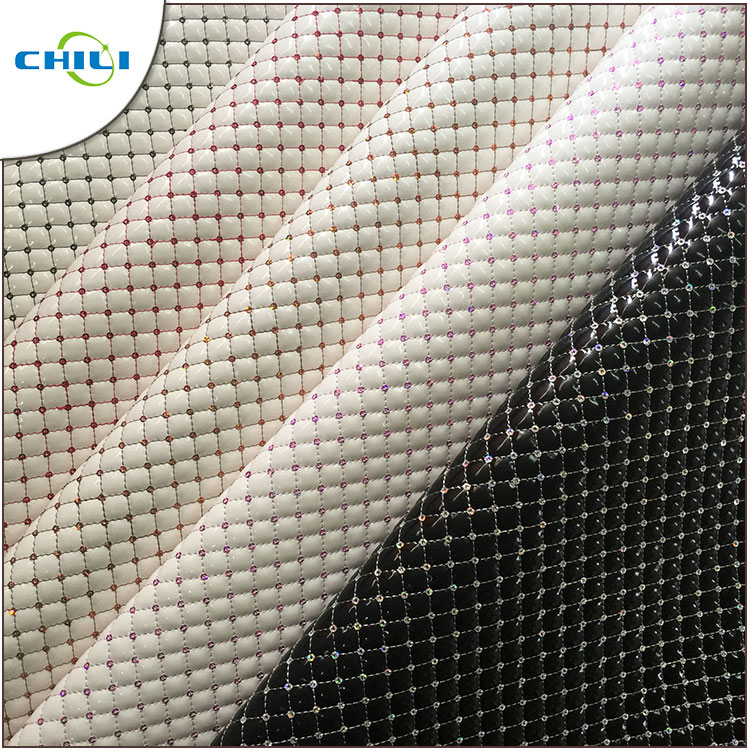 Colorful Vegan Leather Fabric , Stretch Leather Fabric Glossy Resists Mold