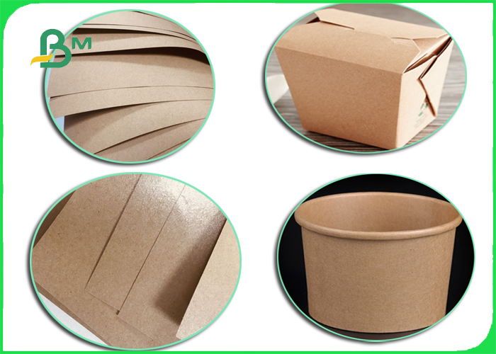 Recycled PE Paper Food Safe Rigid Brown Kraft Paper 350gsm Sheet