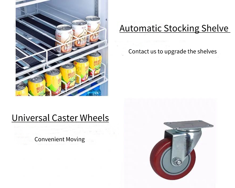 320W Glass Front Commercial Beverage Refrigerator Microcomputer Classic Type