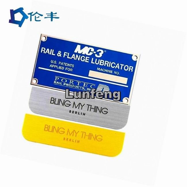 Pantone Stainless Steel Nameplate 3M Adhesive Aluminum Laser Cut Metal Name Plates