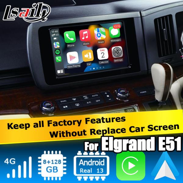 Nissan Elgrand E51 series 3 Android 13 Qualcomm 8+128GB Carplay Android Auto