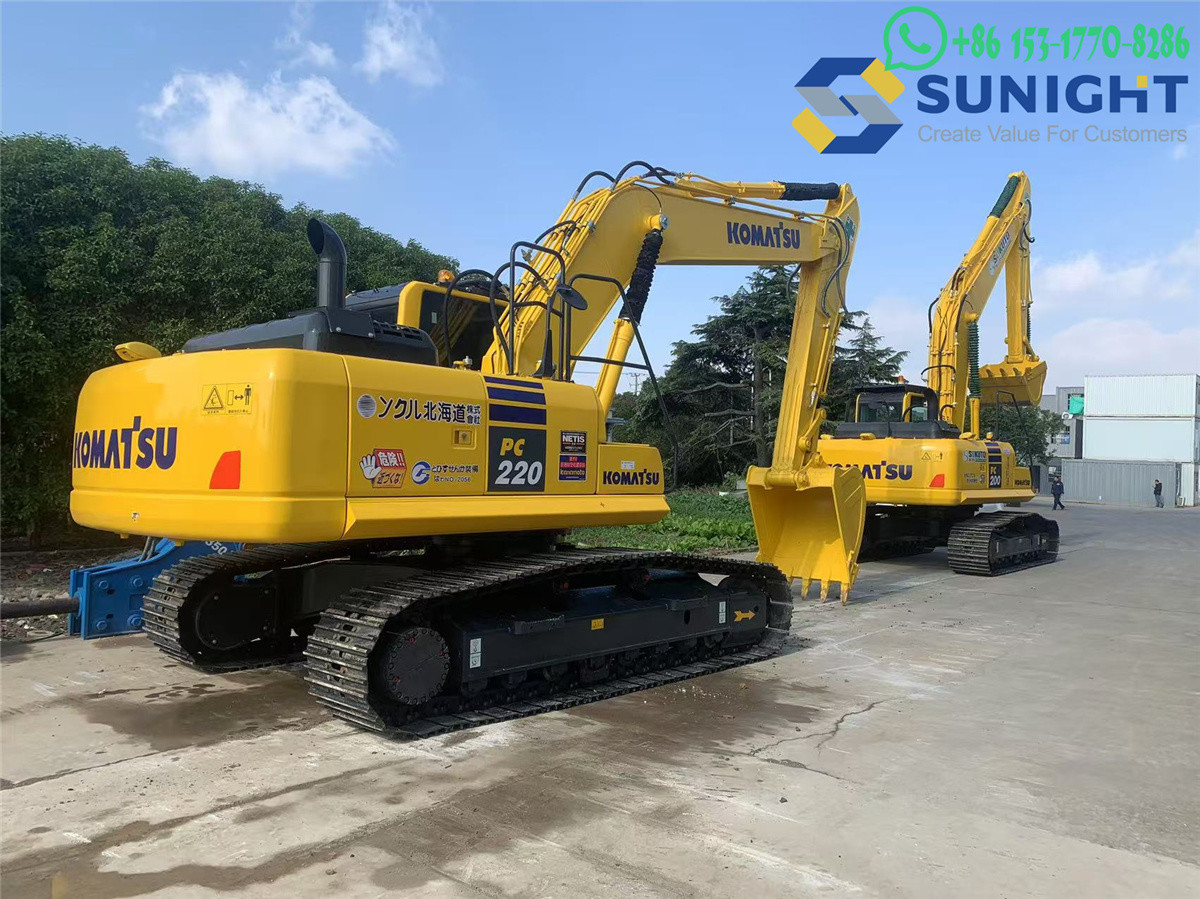 Used Excavator Machine Komatsu PC220-7 22ton Japanese Original Crawler Multifunctional Excavator