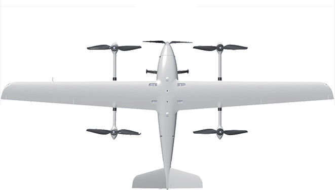 CP15 Electric VTOL UAV has 70km/h cruising speed and 30km control radius with 5.0kg maximum load weight.