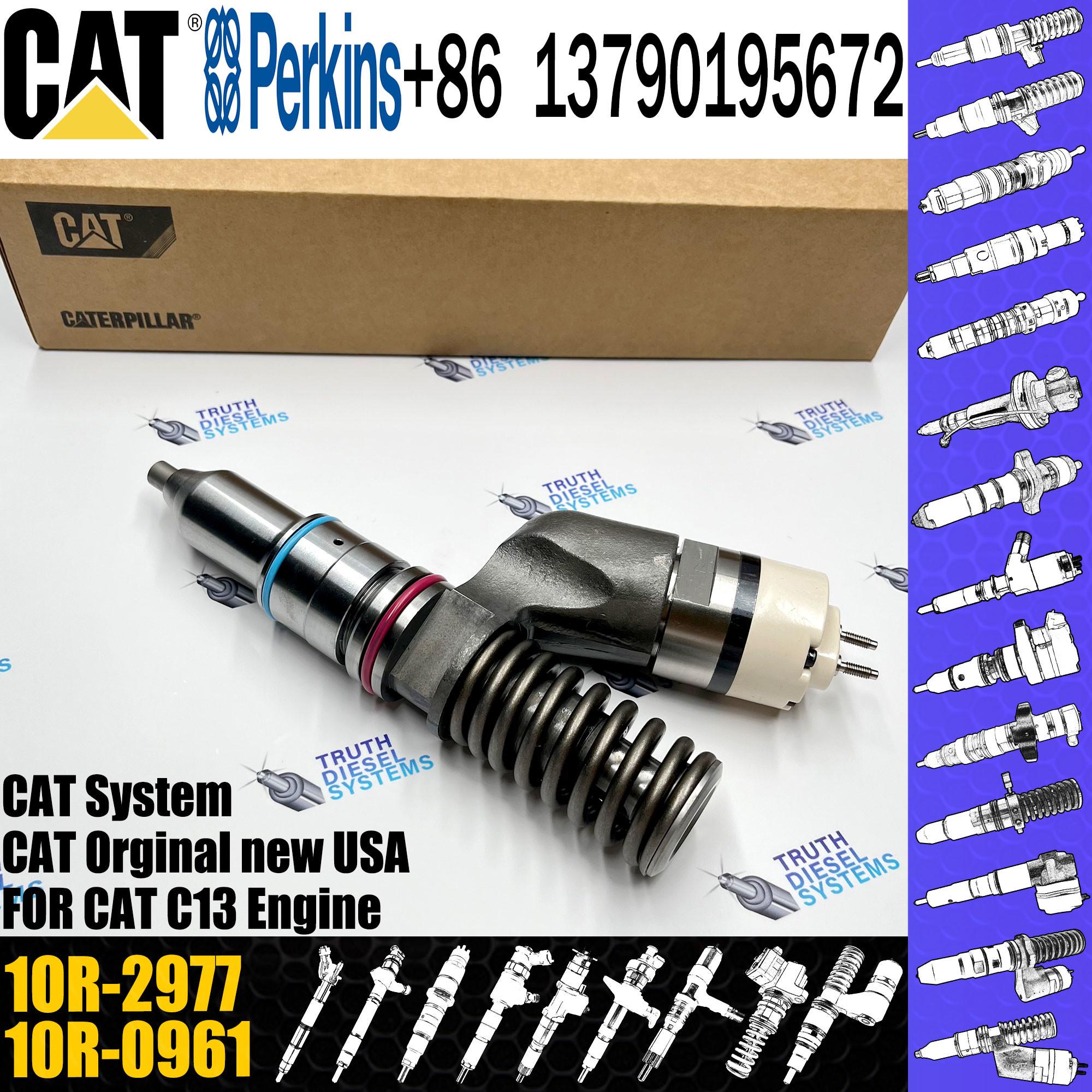 C13 C15 engine fuel injector 1OR-2977 332-1419 10R-1258 317-5278 212-3465 for CAT Excavator
