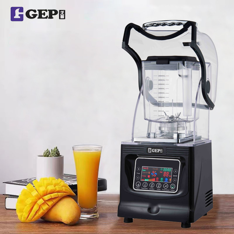 Low Noise Heavy Duty Smoothie Blender With Soundproof Cover and Unbreakable PC Jar
