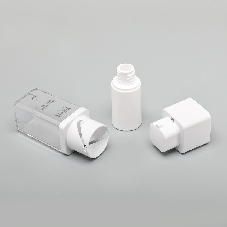 Transparent Airless Plastic Packaging Bottles 15ml 30ml 50ml