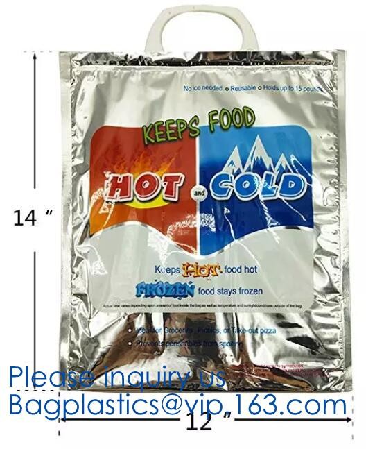 Aluminum Foil Food Use Disposable Cooler Bag Insulated Thermal Bag Organizer Storage Frozen Lunch Bag bagease bagplastic