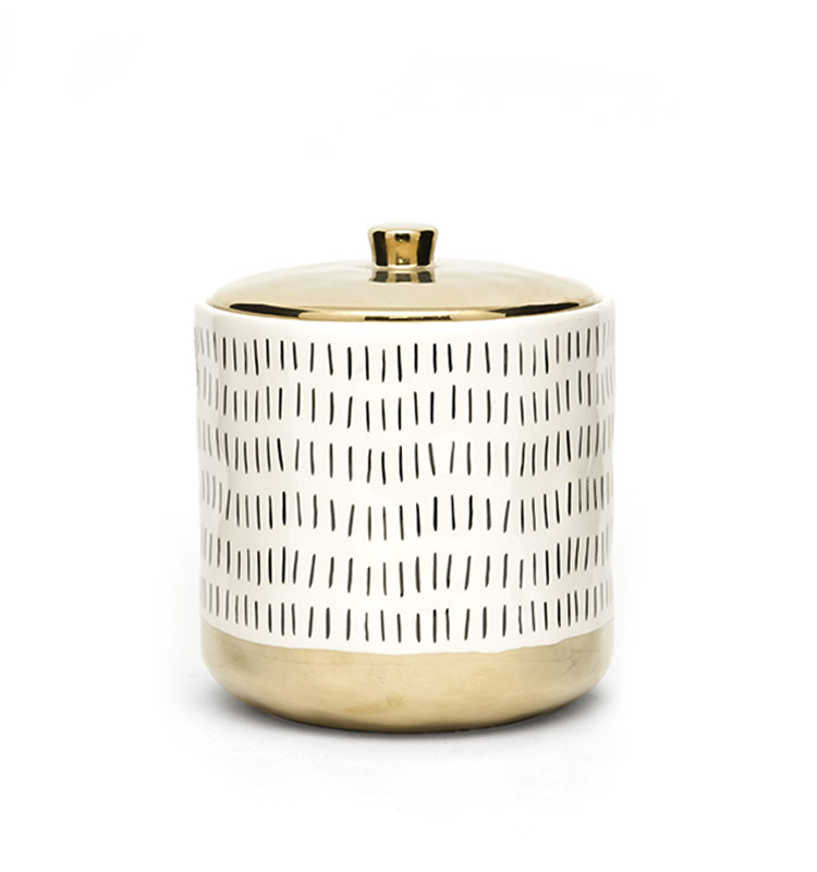 Modern Airtight Tea Sugar Coffee Food Storage Canister Set With Golden Cover Colorful Ceramic Canisters