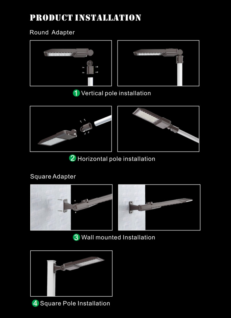 Ip66 Outdoor LED Street Light Waterproof 60w 150w Aluminum Housing