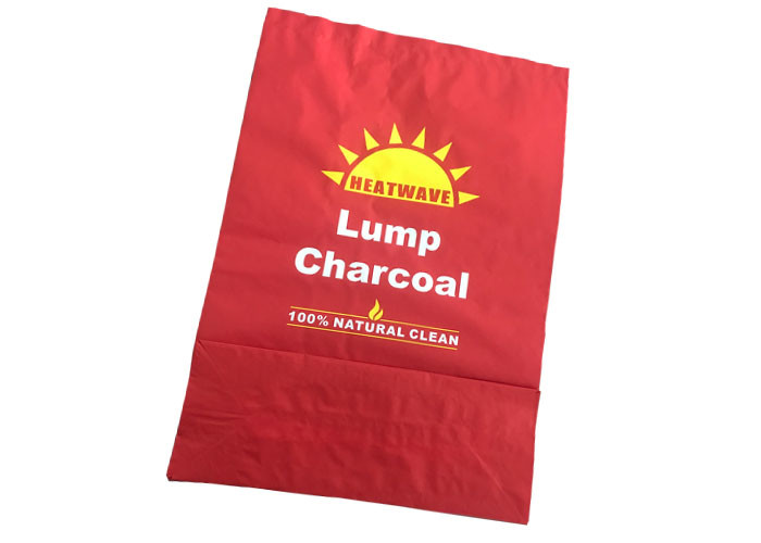 Square Bottom Sewn Open Mouth Multiwall Paper Bags Capacity Barbecue 5kg Charcoal Bags