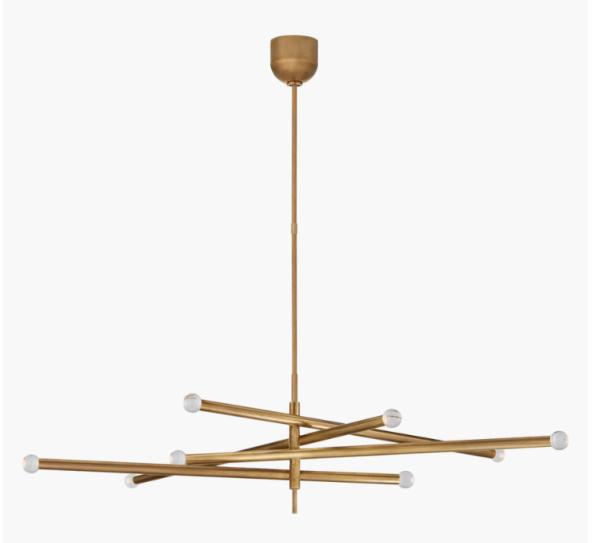 Rousseau Grande Eight Light Articulating Chandelier Customizable Light Perfect