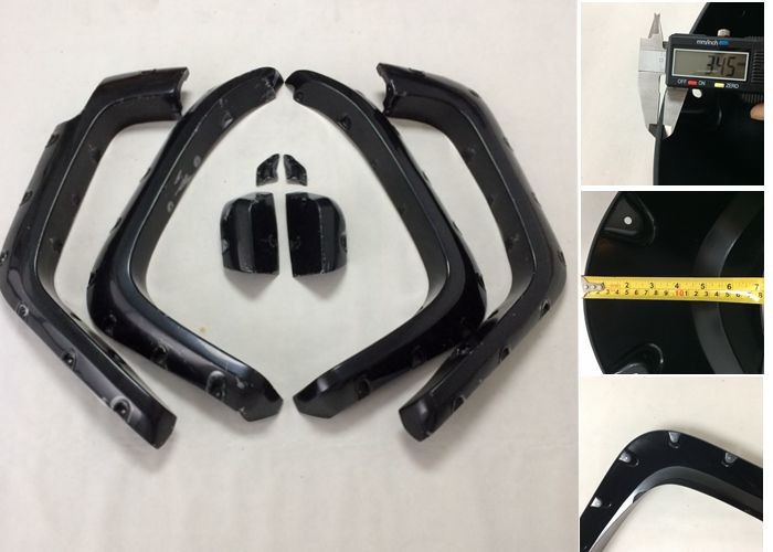 Toyota FJ Cruiser Black 4x4 Wheel Arch Flares With Decorative Screws And 3m Tape