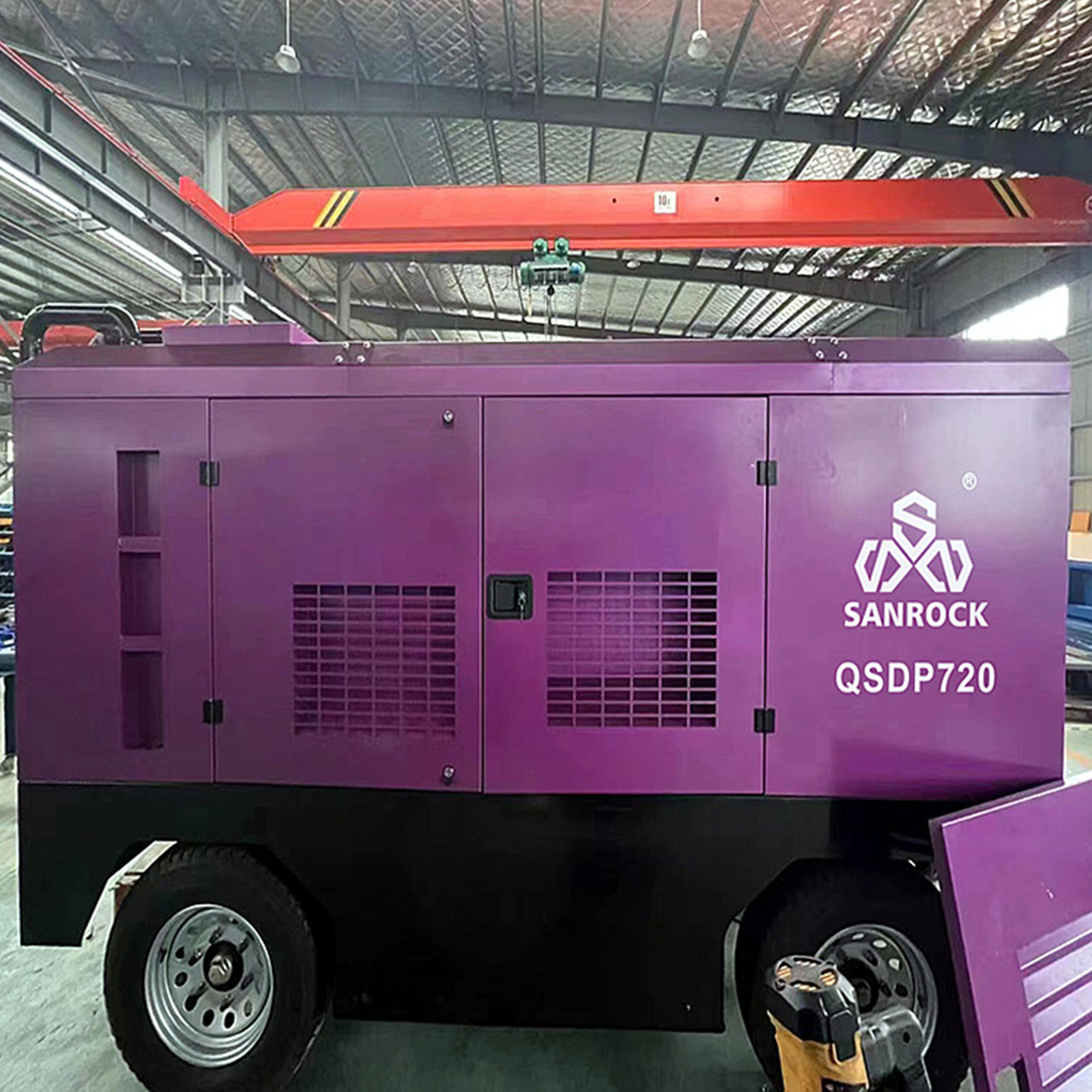 Crawler Screw Air Compressor Machine Mining Diesel Engine Rotary Screw Air Compressor
