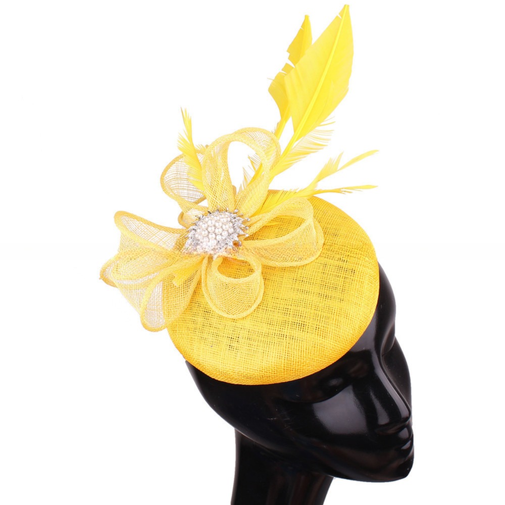Stylish Sinamay Base and Feather Fascinator Hat for Shipping by DHL UPS FEDEX EMS TNT