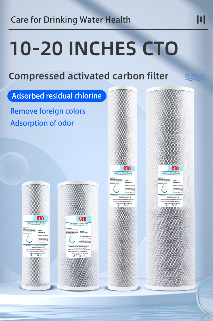 NSF Certified 10 Inch CTO Drinking Water Filtration with Activated Carbon Voltage V 0