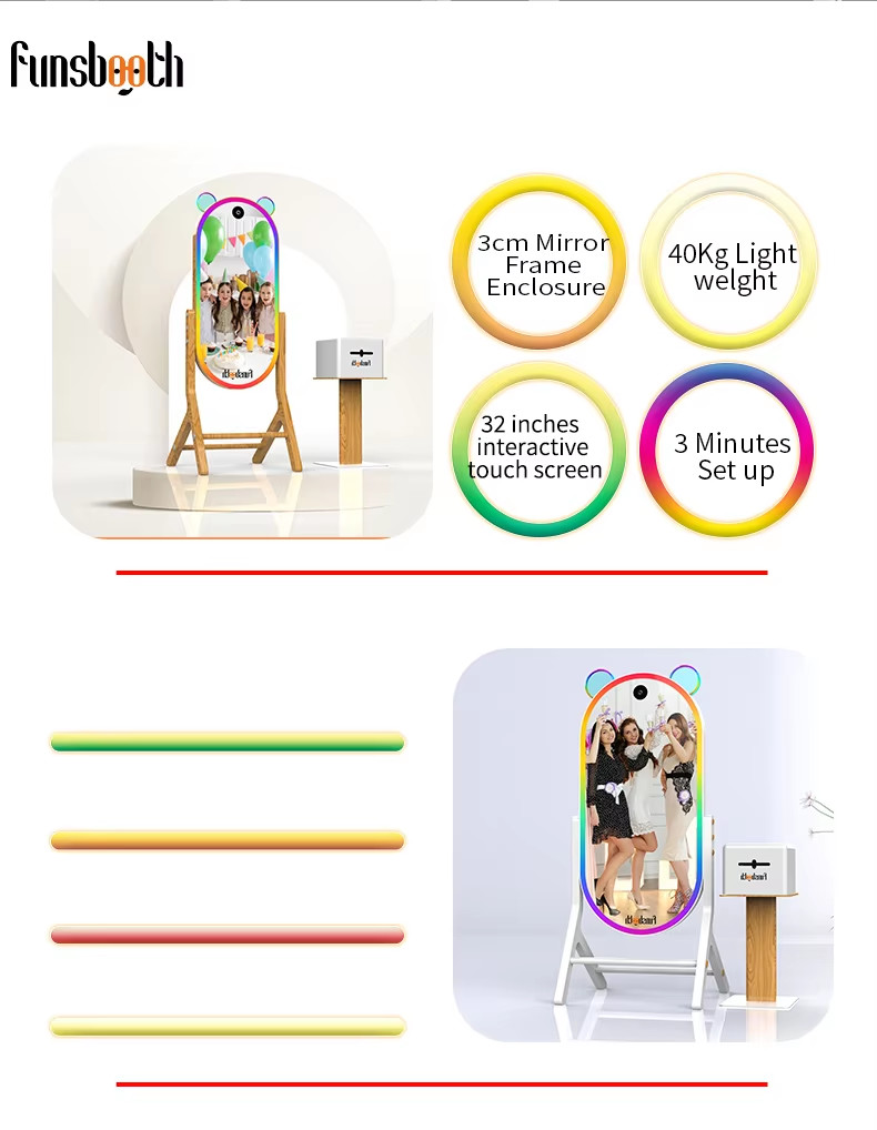 Mirror Touch Screen Photo Booth Camera And Printer Wedding Party Exhibition Supplies