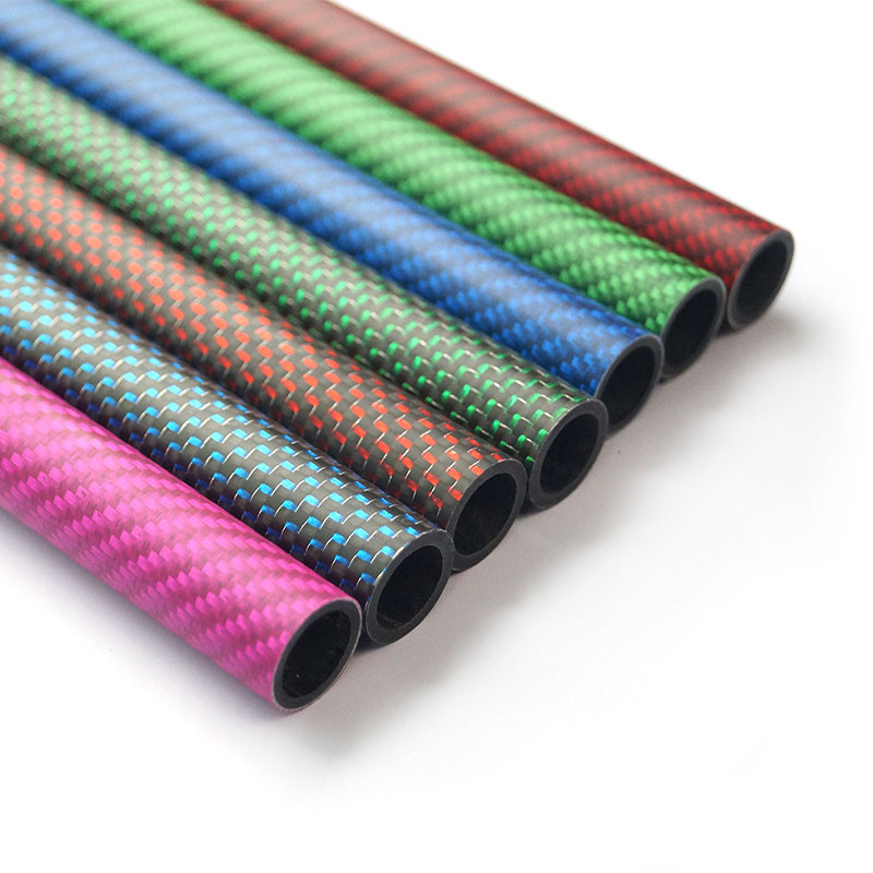 3K Carbon Fiber Tube Plain Matte Length 1000mm Wall Thickness 1mm High Strength Full Carbon Fiber Tube
