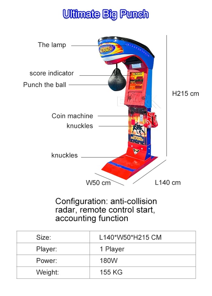Coin Operated Ultimate Big Punch Boxing Games Amusement Bar Sell Drinks Machine