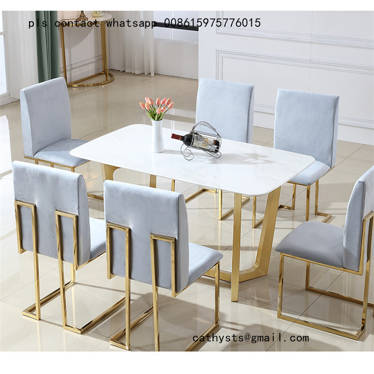 sofa gold metal base table iron steel base marble table chair set
