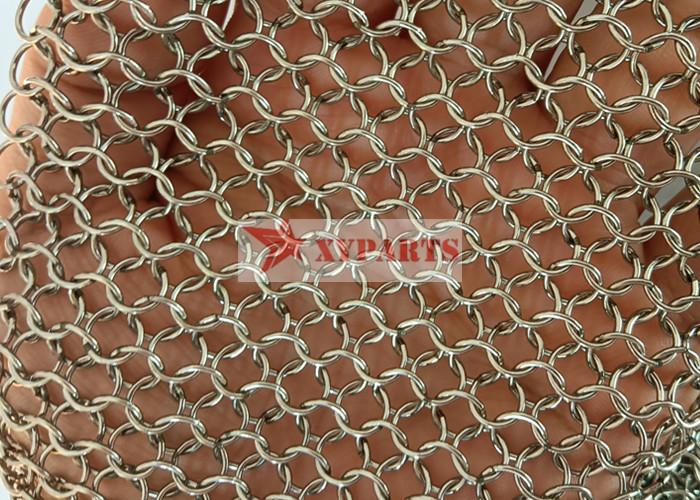Brass Copper 7mm Stainless Steel Chain Mail Ring Mesh Curtain With Welded Type