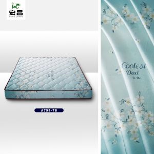 Blue Printable 65g-100g Polyester Jacquard Mattress Fabric Shrink Resistant