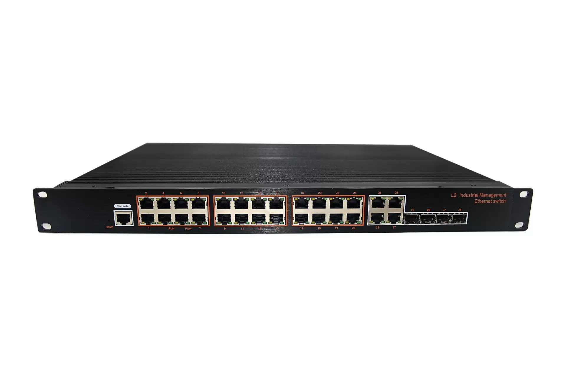 1U RACK Management Industrial 24x10/100/1000BASE-TX POE+4Combo SFP/RJ45+1xConsole port Network POE Ethernet Switch