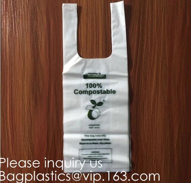 Biodegradable Roll heart bag, Vest bag, Pocket, Roll bag, 100% Biodegradable Cornstarch Garbage Bags garment biodegradab