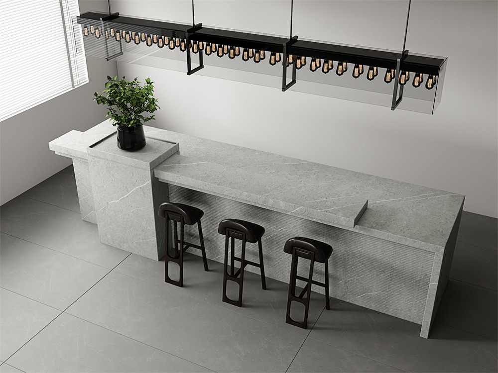 Rectangle Grey Matt 1420x2700mm Porcelain Rock Slab And Sintered Stone Slabs For Living Room And Countertop