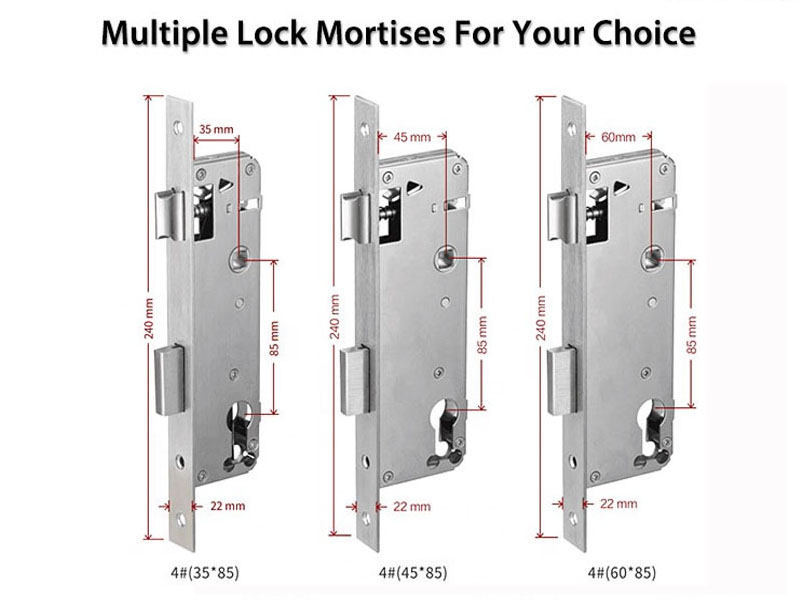 Slim European Standard Mortise Smart Fingerprint Door Lock With TT LOCK APP