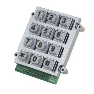Ruggedized Backlit 12 Keys Keypad Vandal Resistant Keypad Dot Matrix