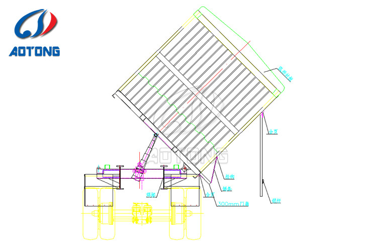 Low Bed Deck Dimension of 12000X2500X1500mm Dump Semi Trailer for Australia Market