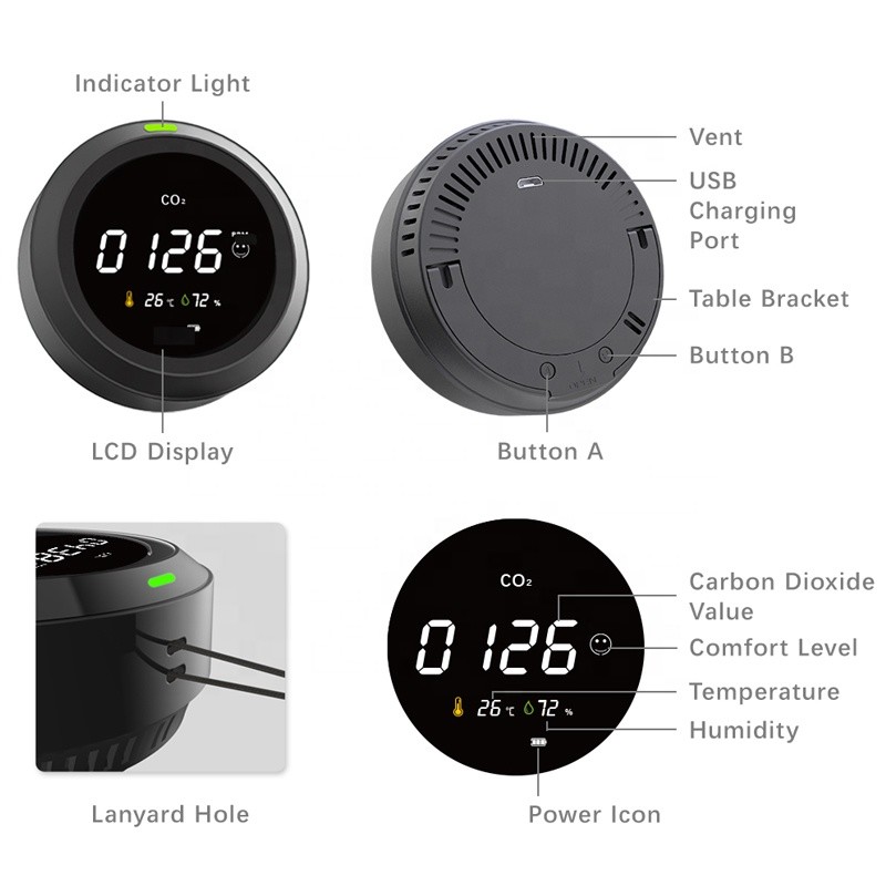 Air Quality Monitor Environmental Testers , 20% Carbon Dioxide Meter