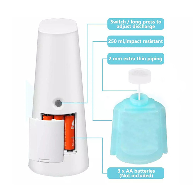 7CM Automatic Alcohol Gel Dispenser 2.5W Washroom ABS Battery Operated